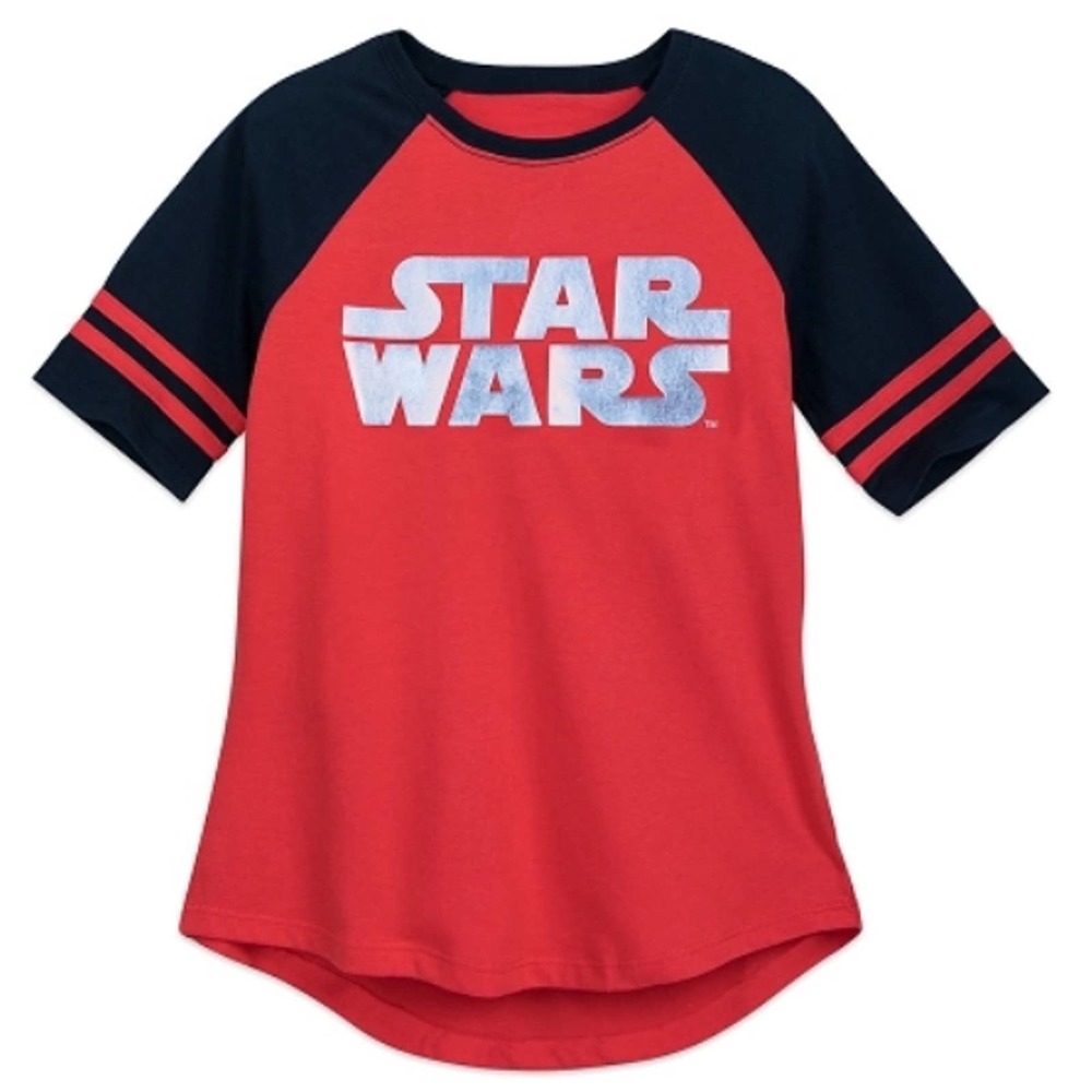 Girls Disney Shirt for - Star Wars Rebel Raglan - Black and Red multi Szs